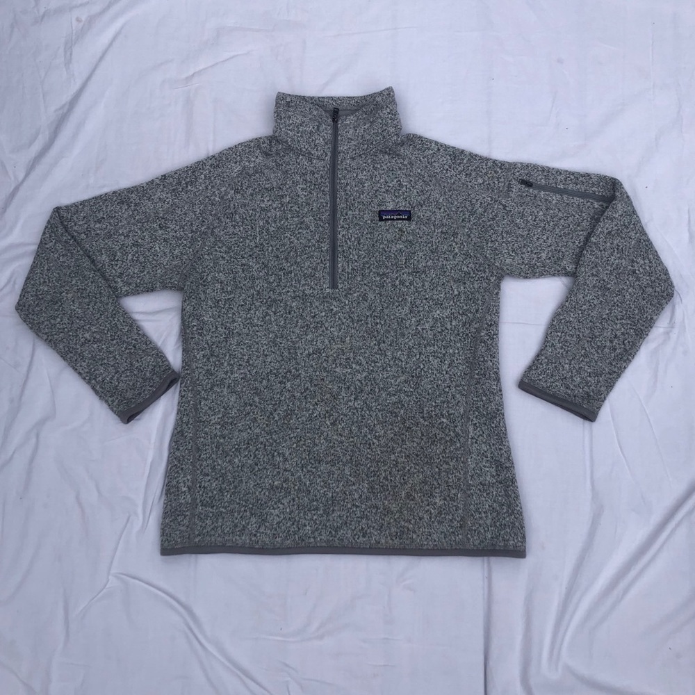 Gray Patagonia Pullover with Zipped collar